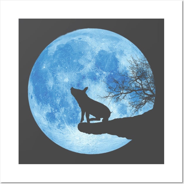 Pig Wolf Under the Moon. Wall Art by tonydale